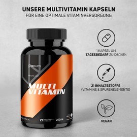 NEOSUPPS High Dose Multivitamin I Made in Germany I 21 Vitamins & Trace Elements I Vegan I 120 Capsules