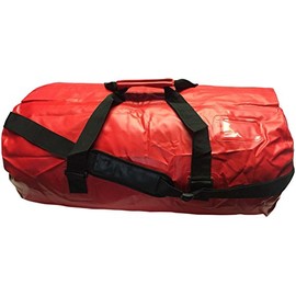 Waterproof Dry Duffel Offshore Gear Bag 70L Heavy 25 Gauge Vinyl | Welded Seam| Carry Handles, Shoulder Strap (Redl)