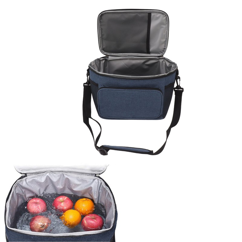 Lunch Bag 10L Collapsible Adjustable Strap Leakproof Portable Handle Insulated