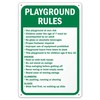 Cooltin Playground Rules Safety Sign Tin Signs Caution Warning Sign