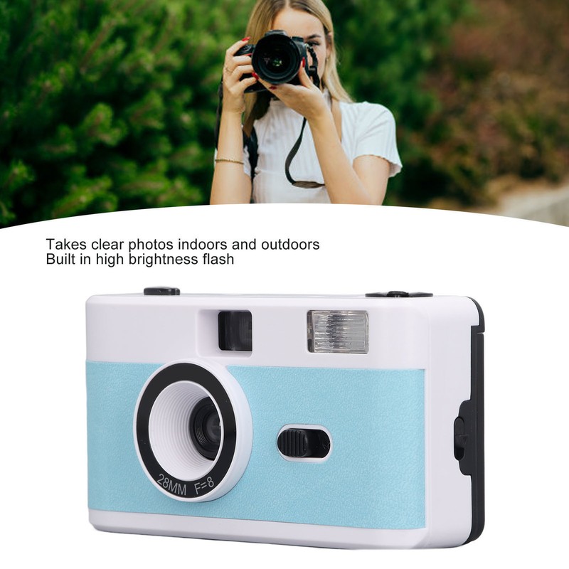 35MM Film Camera Reusable Lightweight Vintage Camera Built in Flash