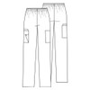 Cherokee Women's Workwear Elastic Waist Cargo Scrubs Pant, Hunter, 4X-Large