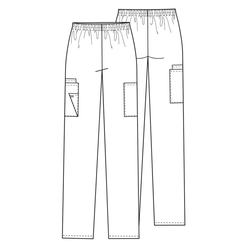 Cherokee Women's Workwear Elastic Waist Cargo Scrubs Pant, Hunter, 4X-Large