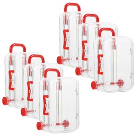 Alipis 12Pcs Mini Suitcase Boxes Plastic Clear Favor Boxes Decorative Small Candy Boxes Doll Suitcase Party Treats Packing Cases for Christmas, Wedding, BIrthday (Red)