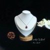 Ruby Necklace - Pigeon Blood Red Ruby Pendant - White