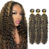 HighLight Blonde Human Hair Bundles Honey Blonde Kinky Curly 3