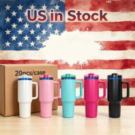 40 Oz H2.0 Cold Retention Daily Use Cup 40oz Sublimation Tumbler With Handle for Daily Office Outdoor Activitycolor: H1.0 Sub White, capacity: 40 oz