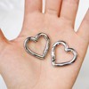 Sparkling Puffy Round Heart Carabiner, 10 Pieces, Small, Stylish, Keyring,