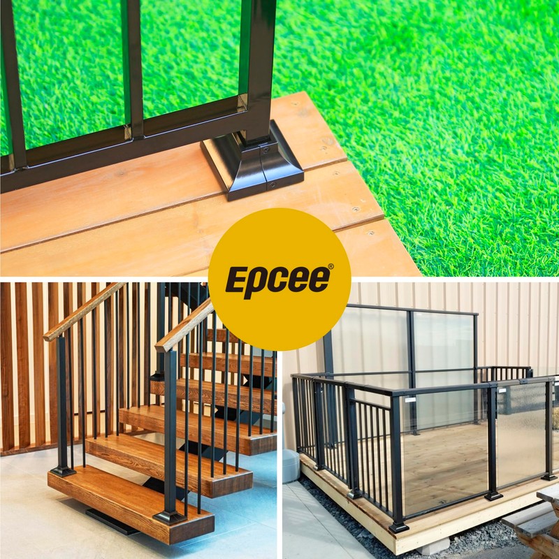 Epcee 1pcs Post 1.25" Aluminum Deck Post Base Cover, Post