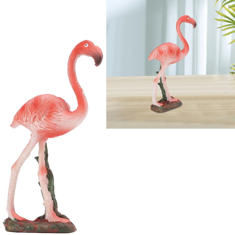Flamingo Statue Resin Materials Vivid Real Pink Flamingo Ornament for