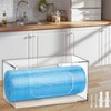 QWORK Elegant Acrylic Trash Bag Dispenser, Sleek Wall-Mount Organizer for