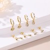 Finrezio 14K Gold Plated Earring Sets for Women Dainty Stud