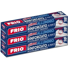 FRIO - Set of 3 Embossed Aluminium Rolls 16m Total 48m Professional Kitchen Less Waste Bendy from Frost to Fridge Oven