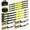 KJE Heavy Duty Car Trailer Tie Down Straps with Reflective