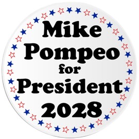 Mike Pompeo for President 2028-3 Pack Circle Stickers 3 Inch - USA Election Republican Conservative Vote Support Red White Blue