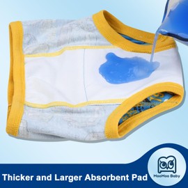 MooMoo Baby Training Underwear 10 Packs Absorbent Potty Training Pants for Boys and Girls Cotton Pee Pants 5T