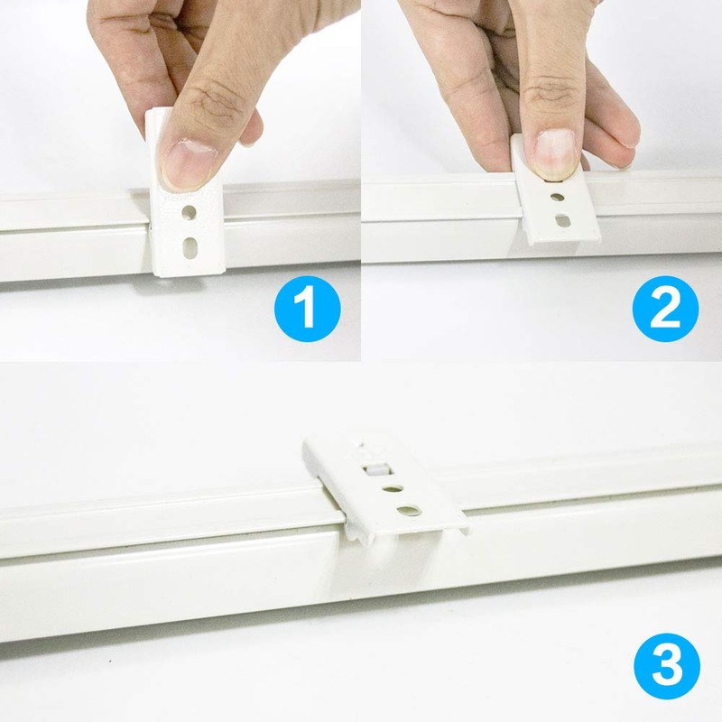 TOM TOOL Track wall mount brackets （3 pcs）, Aluminum Curtain