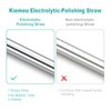 Kiemeu Short Metal Straws For Kids, Small Straws For Cocktails,