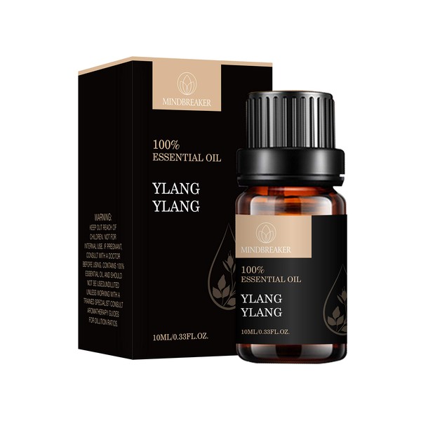 Organic Essential Oil, Scented Oils with Organic Aromatherapy 100% Pure Therapeutic Essential Oils of the Highest Quality (10 ml) 0.33 oz for Diffuser and Humidifier (Ylang Ylang)