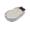 Barnwell Deep Pile Lambs Wool Grey Wash Mitt with Bug