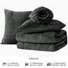 YIYEA Faux Fur Comforter Set Queen Size with Fitted Sheet,