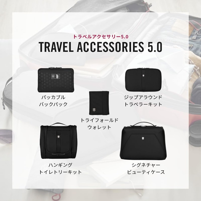 Travel Accessories 5.0 Men's Folding Wallet, Thin, Compact, Black, Black/Bi-Fold/Round