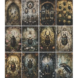 Gothic Bugs Rice Paper, 8 x 10.5 Inch - for Decoupage Scrapbooking Cards Crafts