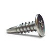 JPF Steel Drill Screws, M5X, Stainless Steel, Flat Head, Total