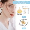 Beebeecraft 1 Box 50Pcs Earring Bezel Blanks 24K Gold Plated