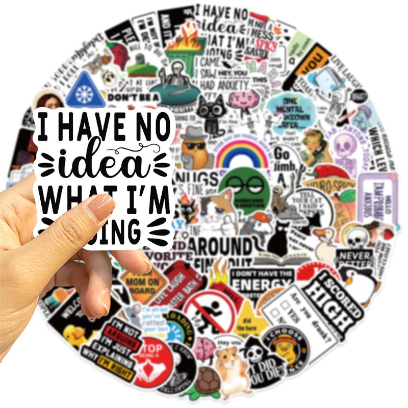 100pcs Funny Stickers for Adults, Prank Meme (Dirty) Hilarious Sticker