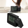 Black Projection Clock with Time Temperature LCD Screen USB Charging