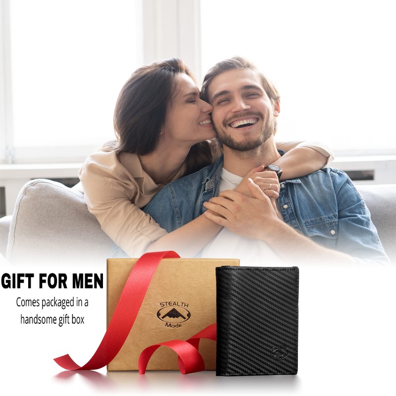 Stealth Mode Leather Trifold RFID Wallet For Men With Flip