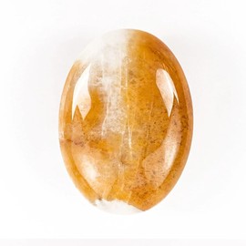 Topaz Palm Stone, Worry Stones, Natural Oval Worry Stone, Natural Stone for Balancing Reiki, Therapy, Meditation (Topaz, 70-80 g)