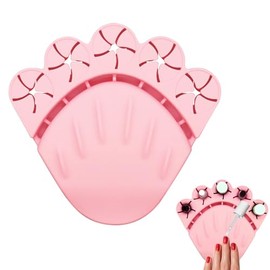 HMAXING Anti Spill Free Tilt Nail Polish Bottle Holder, Home Fingernail Polish Stand Arm Rest Pad,Art Tool Nail Paint Tech Mat Polish Bottle Organizer Manicure Accessories