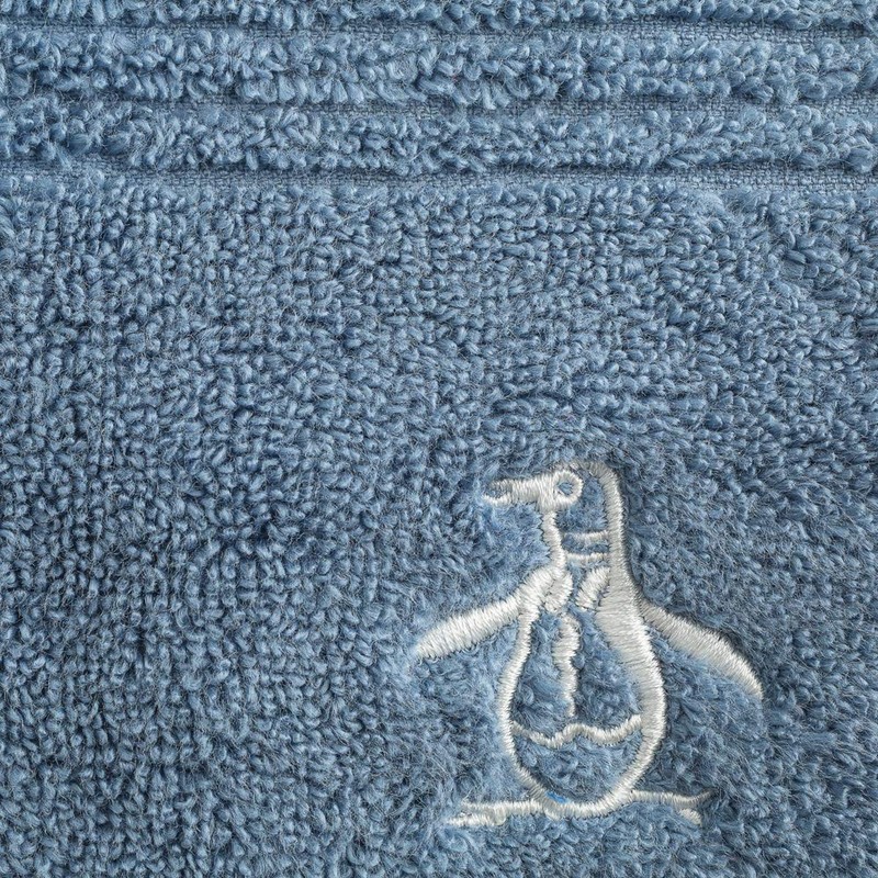 The Original Penguin, Toalla Facial 100% Algodón, Color Azul, Donegal.