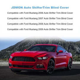 JDMON AUTO Shifter Trim Blind Cover Shifter Protective Cover Compatible with Ford Mustang 2006 2007 2008 2009 Automatic Shifter Trim Panel Shutter