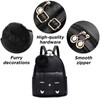 I IHAYNER Backpack Girls Womens Small PU Leather HairBall Backpacks