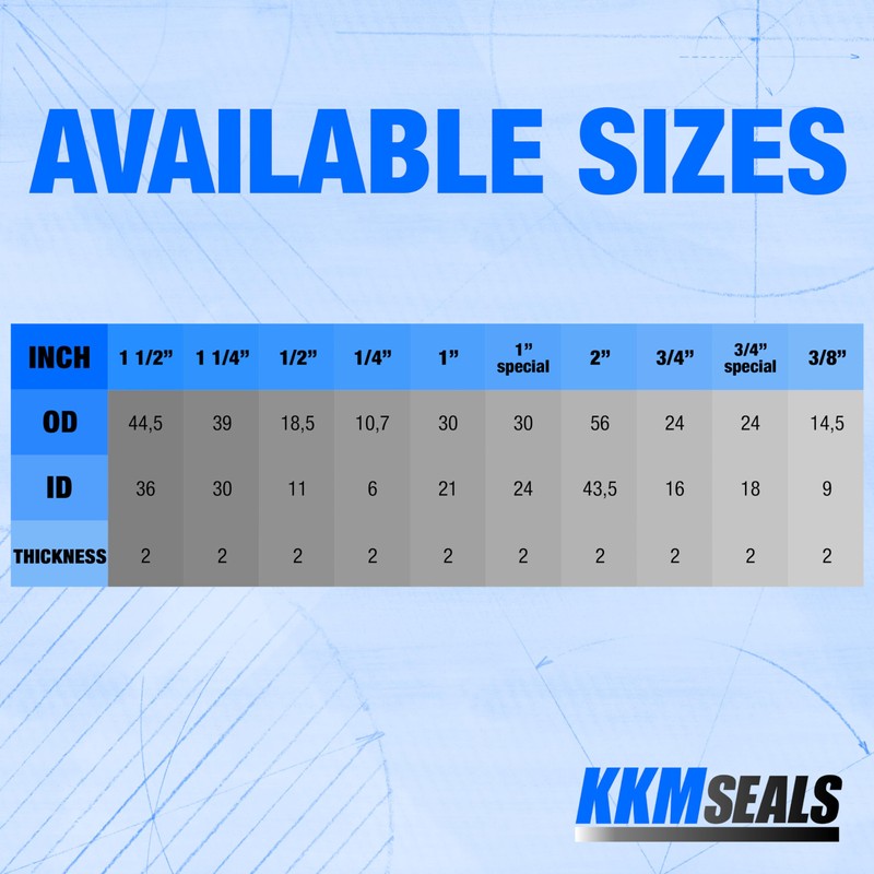 KKMSEALS Aramid Fibre Sealing Rings Set Sanitary - Tap Seal
