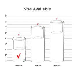 WGV - Portavelas de té a granel, ancho 2.3 pulgadas, altura 4 pulgadas, portavelas votivas de cristal transparente elevado, ideal para decoración de centros de mesa de boda, 6 piezas