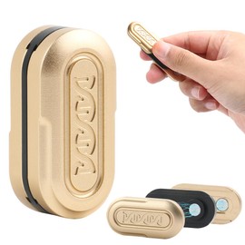 STONESTAR DNA Fidget Slider, Aluminum Alloy Push Card Magnetic EDC Fidget Toys Sensory Toys Anxiety Stress Relief Toy, for Adults with ADHD, ADD and Autism (Gold, Small)