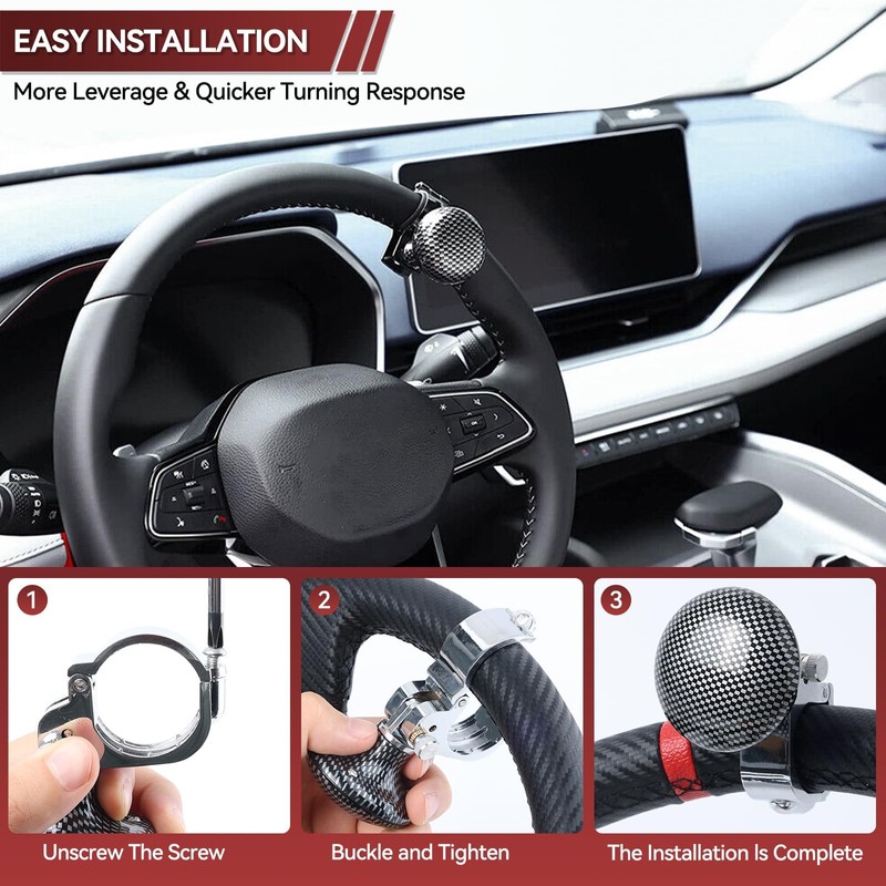 AUTOXBERT Steering Wheel Knob, Universal Steering Wheel Aid Handle Assister