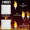 OHLGT Upgrade E12 Flame Bulbs 8 Pack, 3 Mode LED