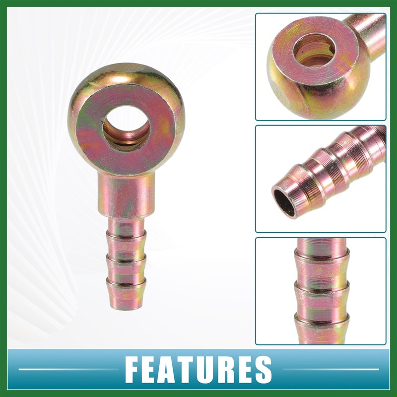 Motoforti Universal Banjo Bolt 8mm OD Banjo Bolt Hose Barb