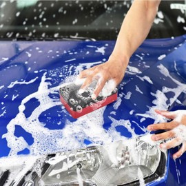 Esponja de limpieza para automóviles, Esponja para detalles de automóviles,Esponja Descontaminante para Auto Herramienta de limpieza suave y elástica para barniz, pintura para metal y una variedad d