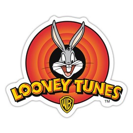 Spreadshirt Looney Tunes Bugs Bunny Sticker, 10 x 10 cm, White Matte