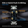 ELEGRP Matte Black Single Pole Decorator Light Switch, 15Amp, 120-277V,