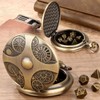 Mini DND Dice Set Bronze Steampunk Gear Pocket Watch Case