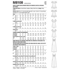 McCalls Sewing Patterns M8108A5 Misses>Dresses, Paper, 6-8-10-12-14, A5