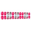 24Pcs Short Summer Press on Nails Coconut Tree Fake Nails