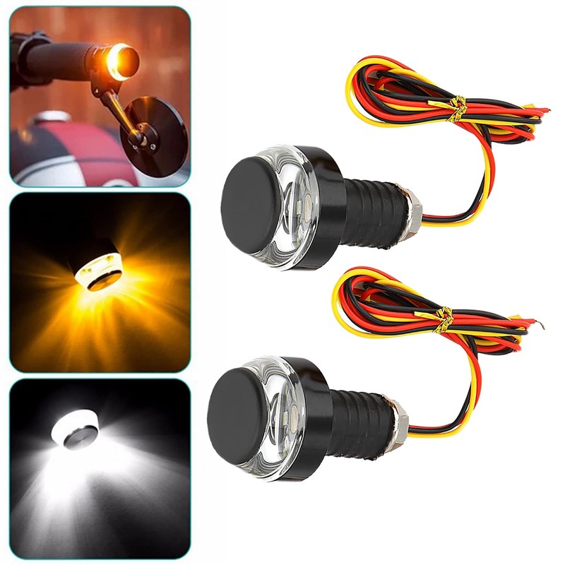 VGEBY Handlebar End Light Turn Signal Side Marker Bike Turn